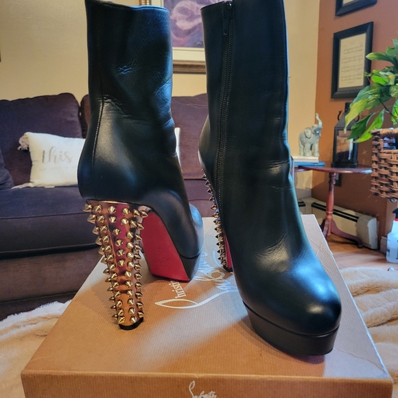 CHRISTIAN LOUBOUTIN-Taylor Booty 140 Calf Specchio Heel - Picture 2 of 5